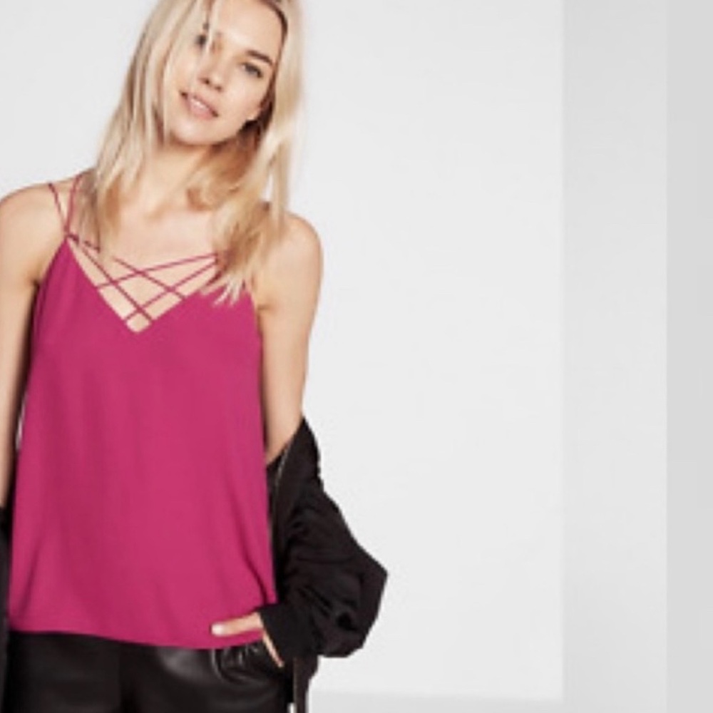 Express XS Strappy Crisscross Blouse